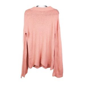 NWOT Venus light pink scallop sleeve sweater